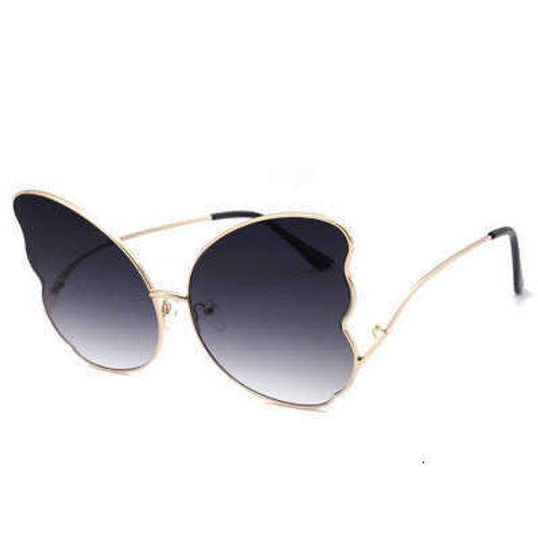 Luxus Marke Mode Sonnenbrillen Designer Outdoor Sommer Weibliche Sonnenbrille Frauen Metall Rahmen Schmetterling