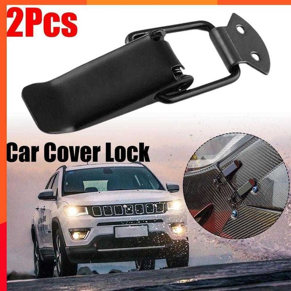 Neue 2Pcs Universal Stoßstange Dauerhafte Sicherheit Haken Lock Clip Kit Clip Haspe Für Racing Auto Lkw Haube Schnellspanner verschluss Auto Zeug