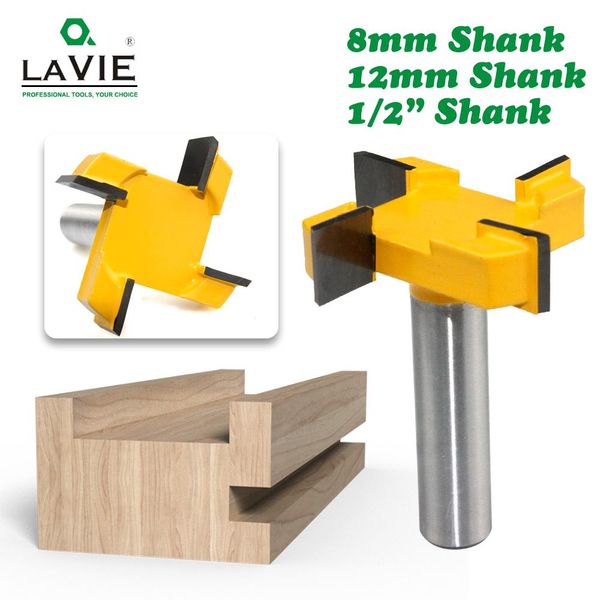 Frees Lavie 1 peça 4 borda tipo T cortador de entalhe ferramenta para trabalhar madeira brocas para madeira de grau industrial fresa entalhe