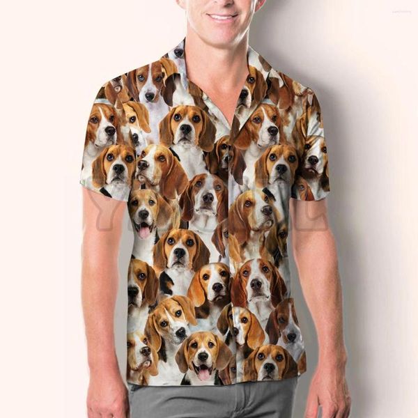 Herren-Freizeithemden „You Will Have A Bunch Of Beagles“-Hawaii-Hemd, 3D-All-Over-Print-Hemd, Herren für Damen, Harajuku, Unisex