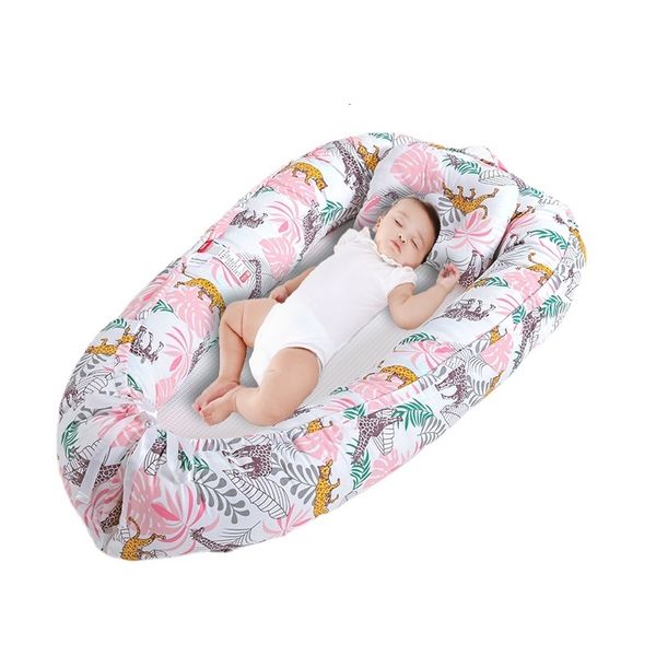 Sponde del letto Babynest Protezione per nido da viaggio rimovibile Lettino rotondo Paraurti per letto nato Culla portatile Culla morbida Culla per neonati 230606