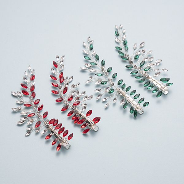 Fermagli per capelli da sposa Verde rosso Opale Accessori per capelli da donna per capelli per copricapo da sposa Fascinatori a barrette da sposa