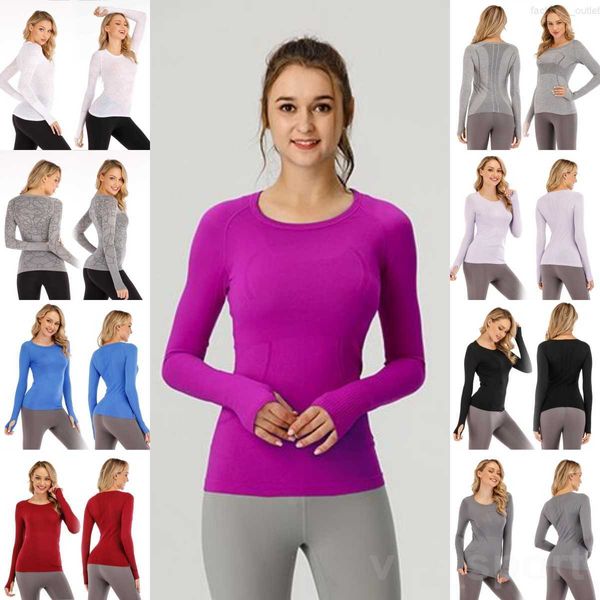 Yoga-Langarm-T-Shirt für Damen, eng anliegend, Sport, Swiftly Tech, volles Stretch-Trainings-T-Shirt, hohe Elastizität, Fitnessstudio-Tops, beliebtes Swift-Speed-T-Shirt für Mädchen