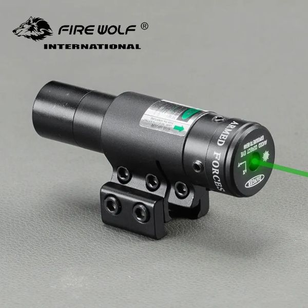 Táticas de lobo de fogo YH211 Power Mini Mira Verde Laser Sight Pointer com cauda de andorinha de 11 mm 20 mm para trilho de caça