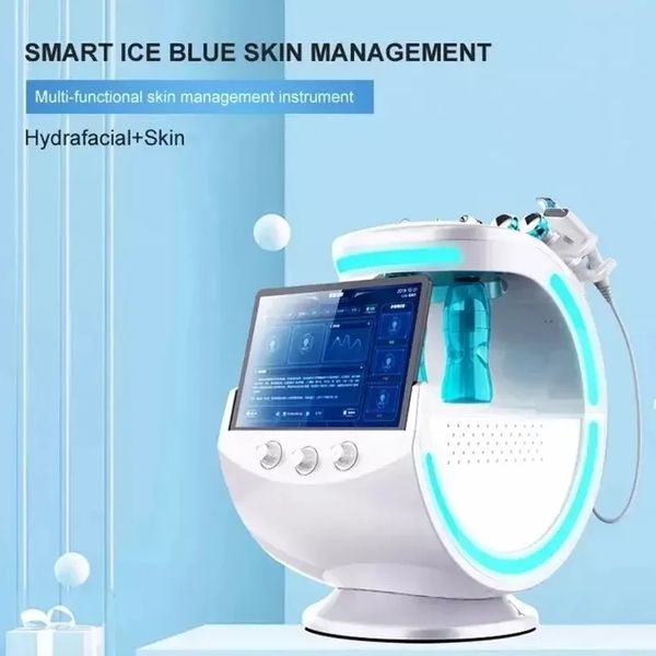 7 in 1 Smart Ice Cleaning Tools Zubehör Blue Plus Sauerstoff Hydra Gesichtsmaschine Gesichtsblasenmaschine Salon Anti-Aging Beauty Machine der zweiten Generation