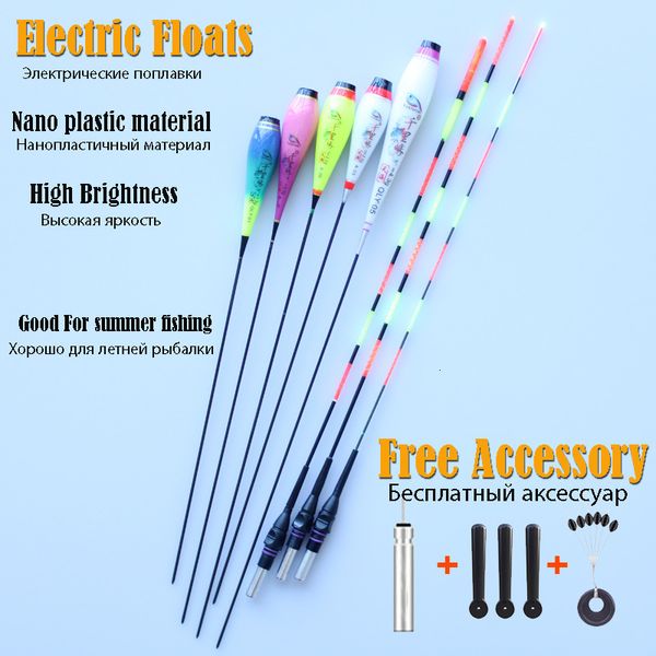 Acessórios de pesca 3 pçs Lote Flutua Great Deal Elétrico LED Luminous Floaters Carpa Flutuação Nano Bobbers de Plástico Acessório 230606