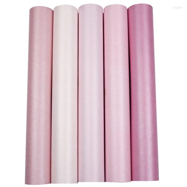 Papéis de parede sólidos para decoração de casa, cor moderna, papel de parede de seda rosa para paredes, quarto de meninas, rolo de papel de parede não tecido decorativo