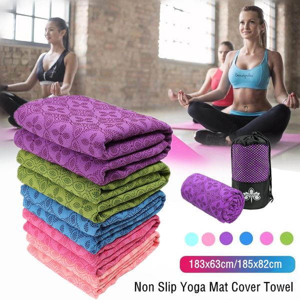 Yoga battaniyeleri 183*63cm Taşınabilir Anti-Slip Ter Absorban Yoga Havlu Bez Mat Ultra-İnat Battaniyesi Havlu Battaniyesi 230605