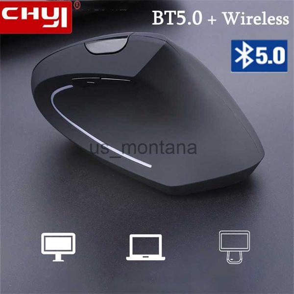 Ratos CHYI Ergonômico Vertical Mouse Sem Fio Recarregável Mão Direita Bluetooth Rato USB Óptico Gaming Mouse Para Computador Portátil PC J230606