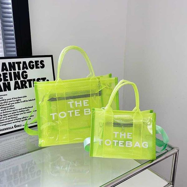 HOT MARC The Tote Bag Casual Designer Bag Pvc Beach Bags Womens Luxurys Handbags Small Shopping Bags Travel Bag Multicolor Shoulder Bags 220327