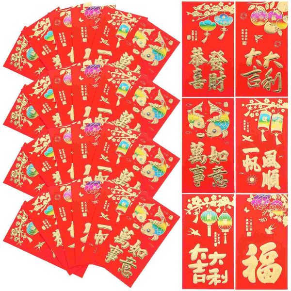 Geschenkpapier, 30 Stück, roter Umschlag, Beutel, Hochzeitskarten, Jahresbevorzugung, Hong Bao, Glückstasche, chinesischer Stil, Geldpapier, Jahr zart