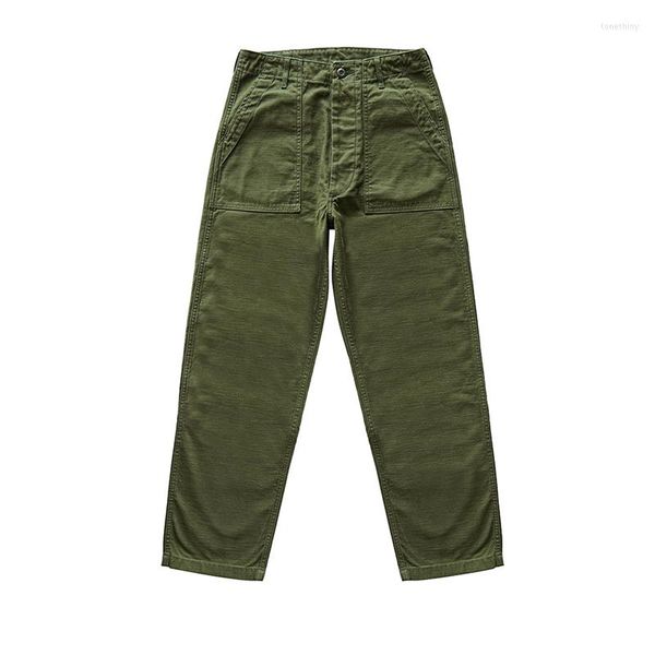 Herrenhose SauceZhan OG-107 Fatigue Utility Classic Olive Sateen Herren Baker Satin Cotton Original Loose Fit