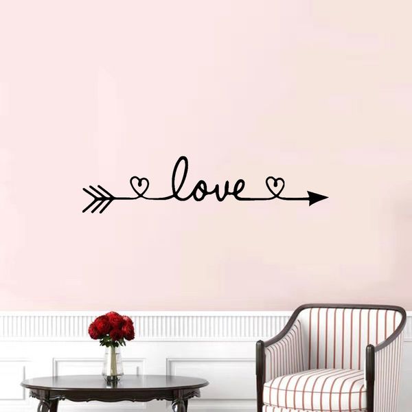 Envio grátis amor adesivo de parede decoração de casa para quarto sala de estar decoração adesivos de parede mural vinil papel de parede decorativo