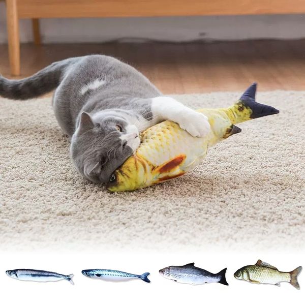 Katzenmöbel, Kratzbäume, weiche Simulation, Fischspielzeug, 20 cm, gefülltes Kissen, Pfote, interaktives Kautraining, Kätzchen, Haustierprodukte, Gatos