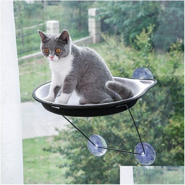 Other Cat Supplies Hammock Sucked Type Window Glass Cattery Bed New Pet Dog Accessories Fashion 360068 Drop Delivery Home Garden Dhkte