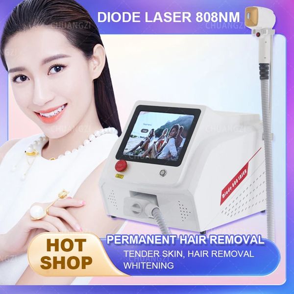2024 profissional 2000w gelo platina diodo laser máquina de remoção permanente do cabelo indolor três comprimentos de onda 808nm 755nm 1064nm