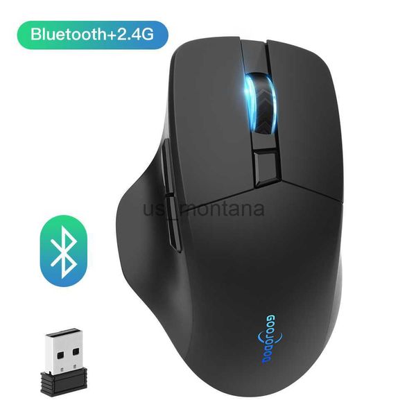 Мыши Bluetooth Беспроводная мышь 24G Mouse Gamer 4000 DPI Оптический датчик 6 кнопок для Macbook Tablet Laptop PC Gaming Mouse J230606