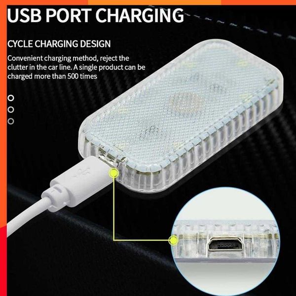 Neue 1/2/4 stücke Magnetische Auto Led-leuchten USB Innen Licht Drahtlose Dach Decke Leselampen für Tür Fuß stamm Lagerung Box