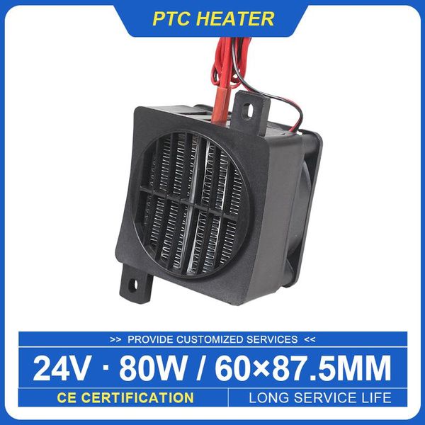 Lüfter 80W 24 V Heizelement Thermostatheizung Lüfter Wärmegebläse für Inkubator PTC Ceramic Thermistor Isolierung Lüfterheizung