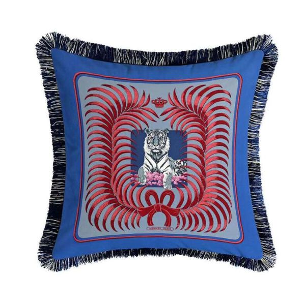 Top Luxury Brand Design Cartoon Tiger Divano Throw Pillow Fashion Federa Sedia Cuscino per auto Cuscino per la decorazione della casa