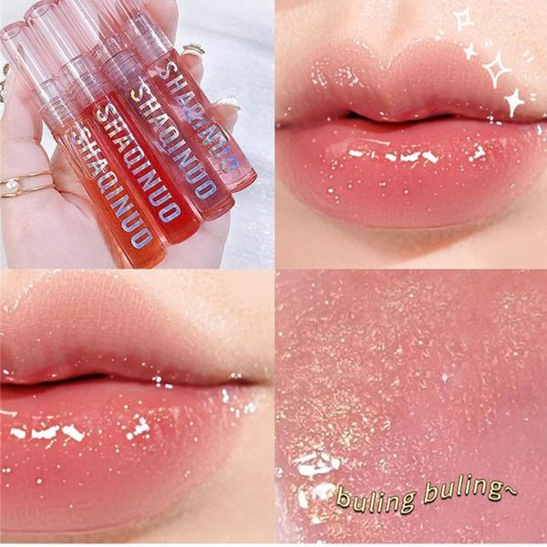 Brilho labial Water Light Honey Boo Protection Oil Clear Makeup Student Stack Batom Hidratante Beauty Glass A6T9