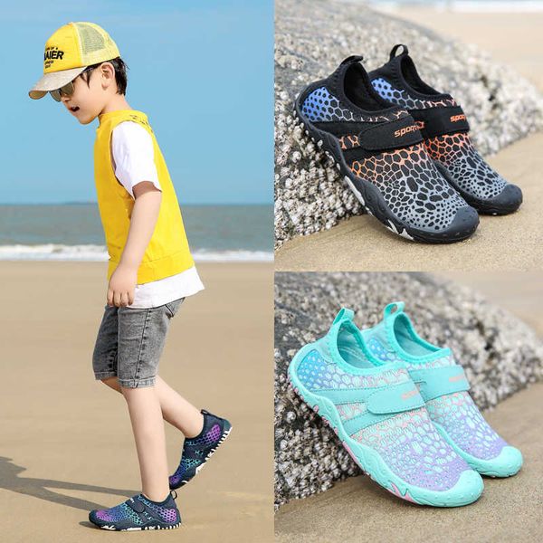 Sapatos de caminhada para crianças novas descalças, de secagem rápida, água, praia, natação, meninos, 25-38# P230605