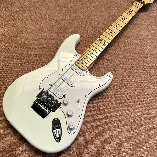 Shop Custom Shop, White St Electric Guitar System Floyd Vibrato, одиночный пикап, кленовый гриф высококачественный, бесплатная доставка