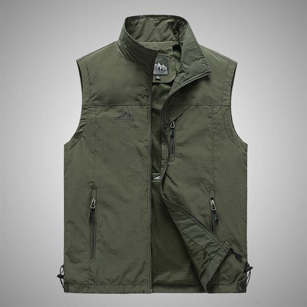 Altri articoli sportivi Gilet ad asciugatura rapida Uomo Tasche multiple Giacca in maglia traspirante Gilet P ography Escursionismo Arrampicata Pesca Gilet reporter impermeabile 6XL 230605