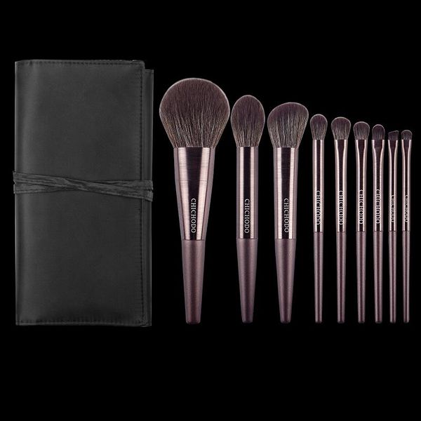 Pincéis 9pcs/conjunto de escovas de maquiagem de alta qualidade Powor Sculping Highlighter Eyeshadow Kit de pincel Smudge Crease Brush Brush Brush