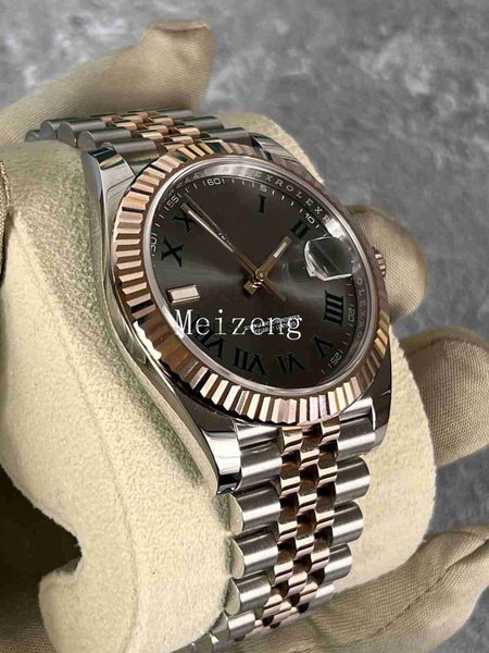 Outros relógios 2023 Diver Sport Wristwatch Datejust 41mm Wimbledon 126334 Fluted Jubilee Jan-2023 Relógio automático masculino novo J230606