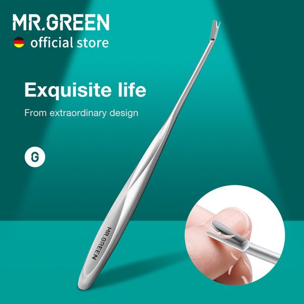 Empurrador de Cutículas MRGREEN Empurrador Removedor de Pele Morta Ferramentas de Manicure de Aço Inoxidável Aparador Profissional Descascador de Unhas Raspador 230606