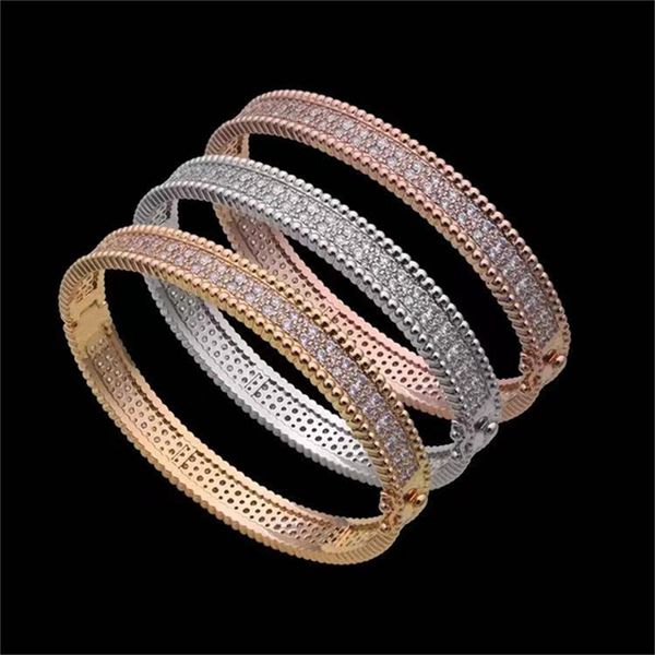 Pulseiras femininas de designer trevo da sorte joias de cobre personalizadas pulseiras de luxo moda feminina casamento elegante pulseiras de diamante banhado a ouro