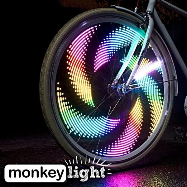 Raios de bicicleta 3D Luzes de LED de raios de bicicleta iluminam as ruas Luz LED colorida para rodas de bicicleta 230606