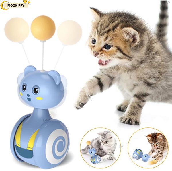 Кошачья игрушка смешная само HI Cat Toy Ball Fun Cumbler Cat Catch Ball красочный перо feath