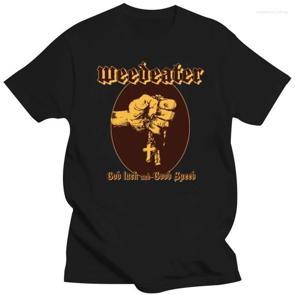 Camisetas masculinas Weedeater Band God Luck And Good Speed Camisetas masculinas pretas tamanho S a 3XL para homens Hipster com decote em O Causal Cool Tops