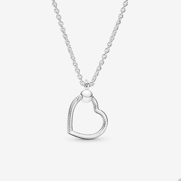 Liebes-Herz-Anhänger-Halskette für Pandora, authentischer Sterlingsilber-Hochzeitsschmuck, Designer-Halsketten für Frauen, Freundin, Geschenk, Charm-Halskette mit Originalverpackung