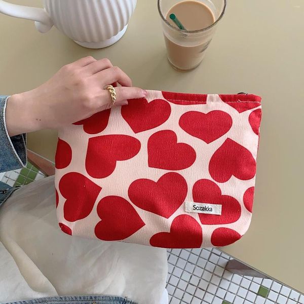 Косметические сумки винтажные цветочные женские сумки Love Heart Ladies