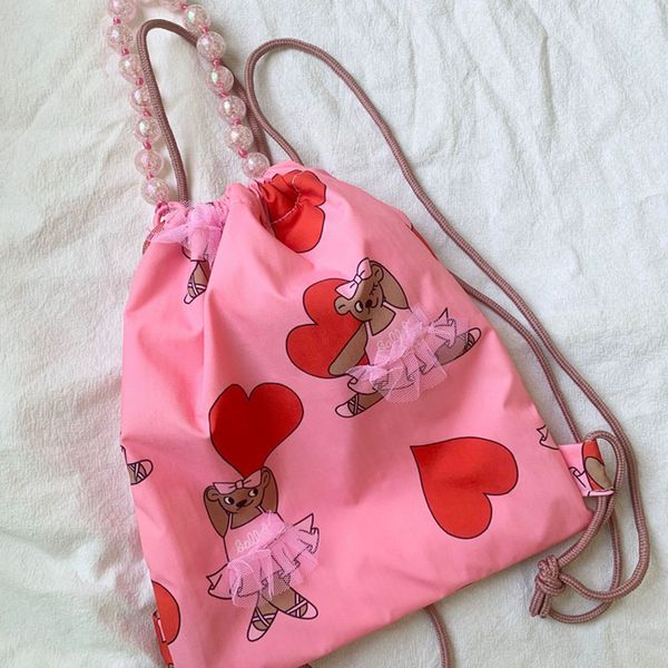 Zaini Borsa da ballo per bambini Orso Balletto Ragazza latina Pratica di danza Zaino portaoggetti Sac A Dos Personnalis Enfant Bebe Mochila 230606