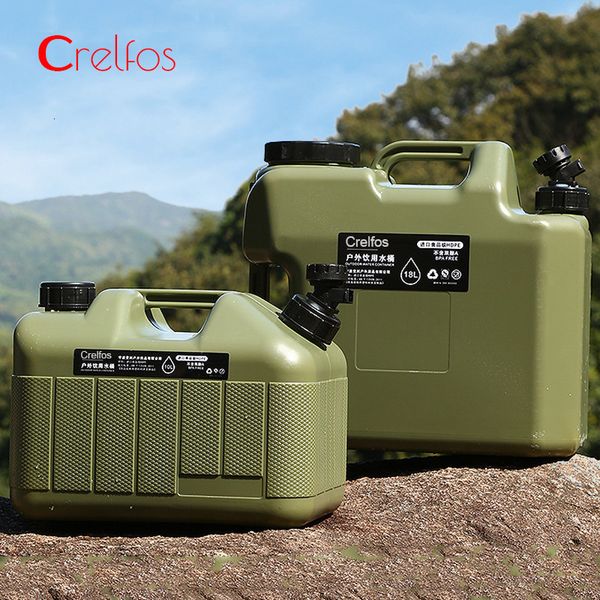 Hydration Gear 10 18 25L recipientes de armazenamento de água com torneira sem BPA portátil balde grande jarro tanque para acampamento caminhadas ao ar livre 230605