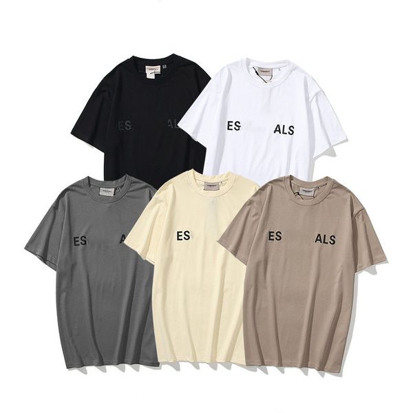 ES letter couple T-shirt Solta de manga curta T-shirts de rua da moda Camisas pólo masculinas femininas tamanho grande Frete grátis