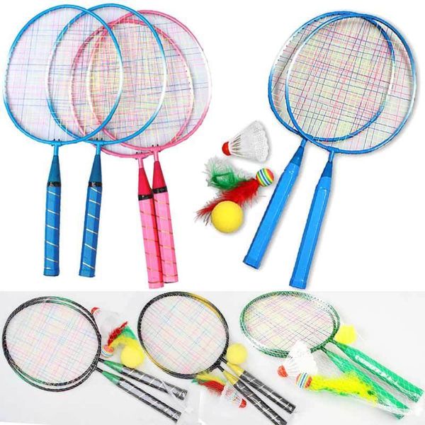 Raquetes de Badminton ly Equipamentos de Fitness 1 Par de Raquetes de Badminton Infantis Juvenis Esportes Desenhos Animados Terno Brinquedo para Crianças B2Cshop 230606