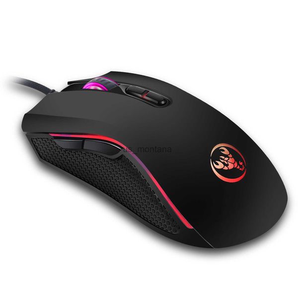 Mouse de jogo profissional óptico Highend da marca Hongsund com 7 cores brilhantes retroiluminado por LED e design ergonômico para LOL CS J230606