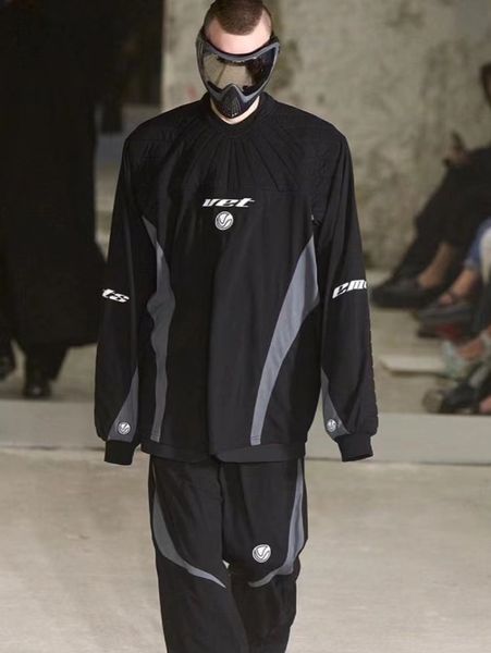 2023SS Fashion Brand Vetements Футболки для мужчин байкерские топы