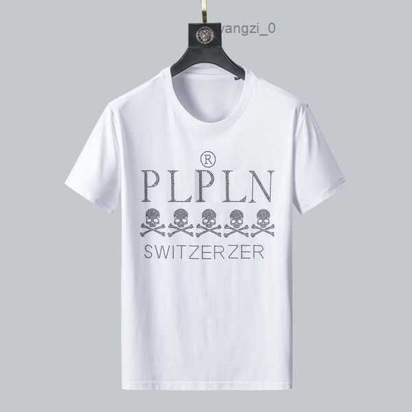 Camiseta Masculina Phillip Plain Designer Pp Caveira Diamante Manga Curta Dollar Brown Bear Marca Camiseta Caveiras de Alta Qualidade Camisetas Tops Tamanho Asiático S-3xl 20 VDX2