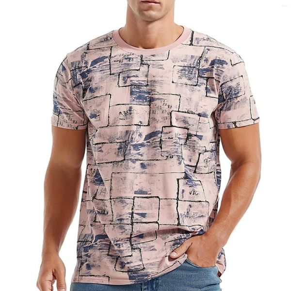 Magliette da uomo Modello 3D Stampato Manica corta Grafica casual T-shirt Traspirante Fitness