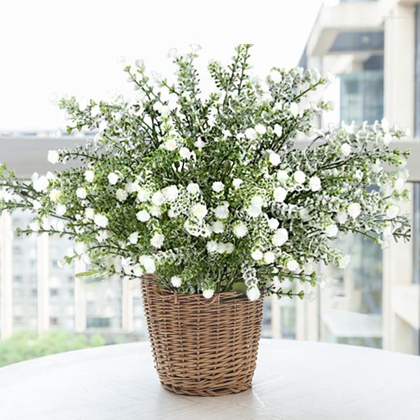 Flores decorativas 70cm Branco Bebês Respiração Flor Artificial Plástico Gypsophila Plantas Falsas Faça Você Mesmo Buquês Florais Arranjo Para Casamento