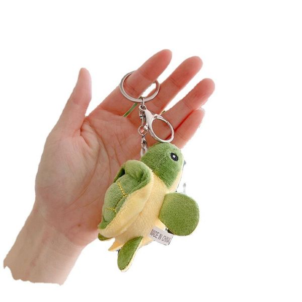 Мужчины женщины маленькая черепаха мягкая плюшевая куколка Cute Cartoon Cartoon Tortoise Bag Bag Sende Kids Toys Keyrings