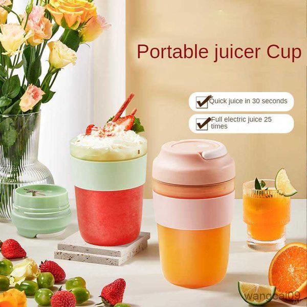 Juicers 400 ML Portable Blender Juicer Machine USB Recarregável Fruit Legume Juicers Cup Milk Shake Mixer Elétrico R230606
