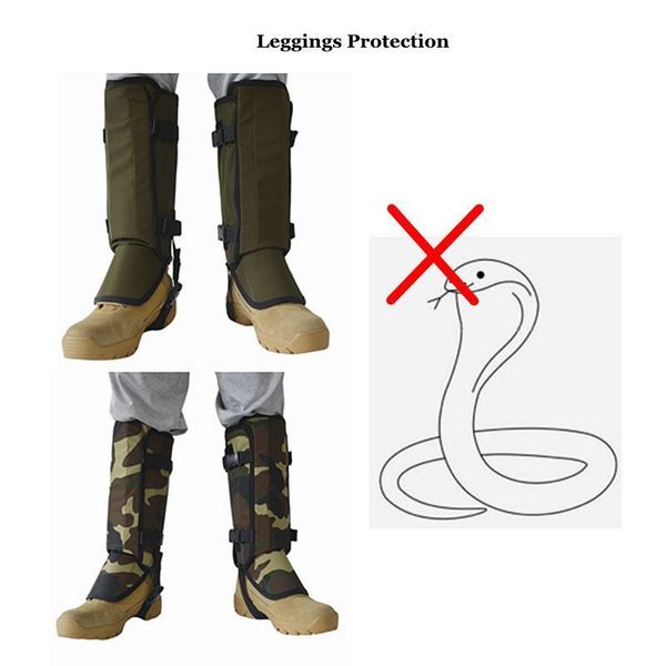 Scaldamuscoli per braccia Ghette per stivali da neve all'aperto Protezione da morso di serpente Leggings regolabili impermeabili per caccia Alpinismo Escursionismo Ghette per gambe 230606