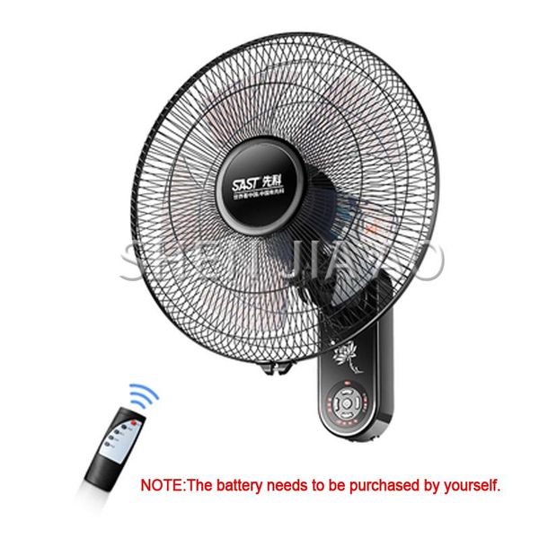 Fãs de fãs de parede de parede Fã elétrico Dormitório Home Dormitório 16 polegadas Restaurante Solping Sproding Head Silent Fan com controle remoto 7.5h Timing